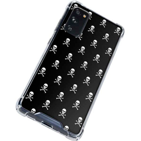 Skull and Crossbones (white) Galaxy S20 FE Clear Case